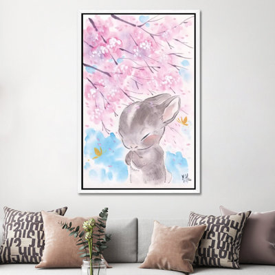 Cherry Blossom Wishes - Cottontail by Martin Hsu - Painting on Canvas