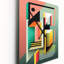 Horloge murale rétro surdimensionnée géométrique VI - Modern-98964312