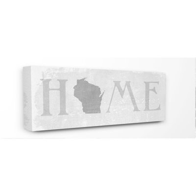 « wisconsin home state textureed word design », impression sur toile