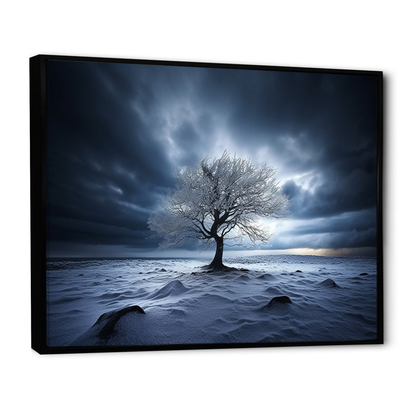 Jamesburg - Arbres, impressions sur toile_106504, H 30 po x l 40 po x P 1,5 po, Toile avec cadre flottant noir