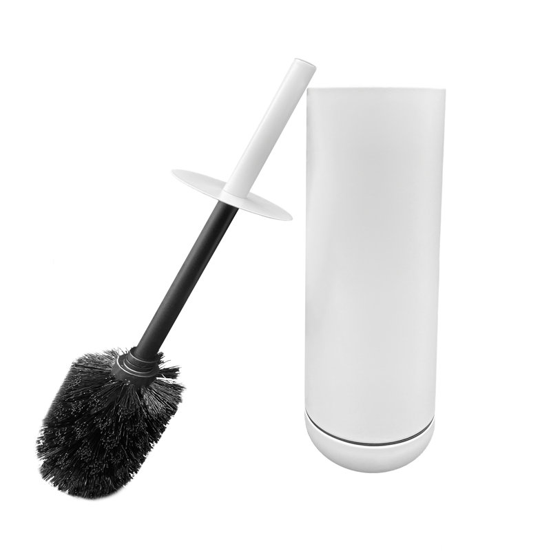 16 po de hauteur - Ensemble de brosse de toilette avec support, Blanc
