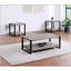Table de bout contemporaine 1Pc avec tablette de rangement, finition brun rustique pour les meubles en bois de salon moderne