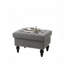 Banc de rangement avec repose-pieds, banc moderne capitonné en polyester de 25 pouces pour la maison