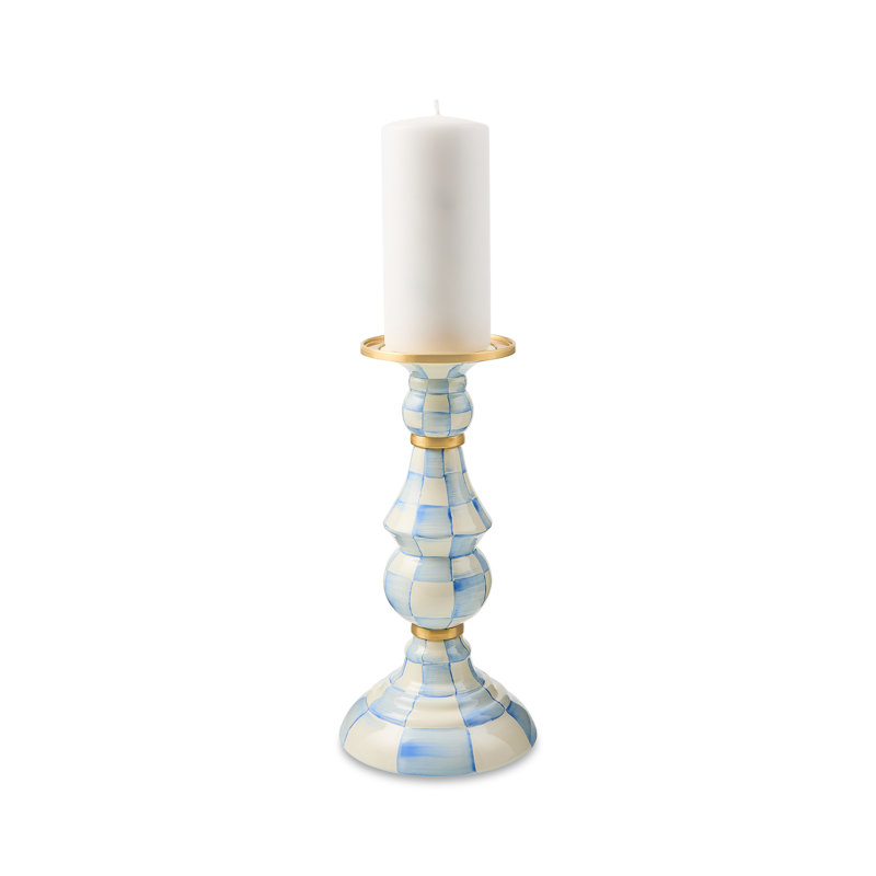 Sky Check Large Pillar Candlestick