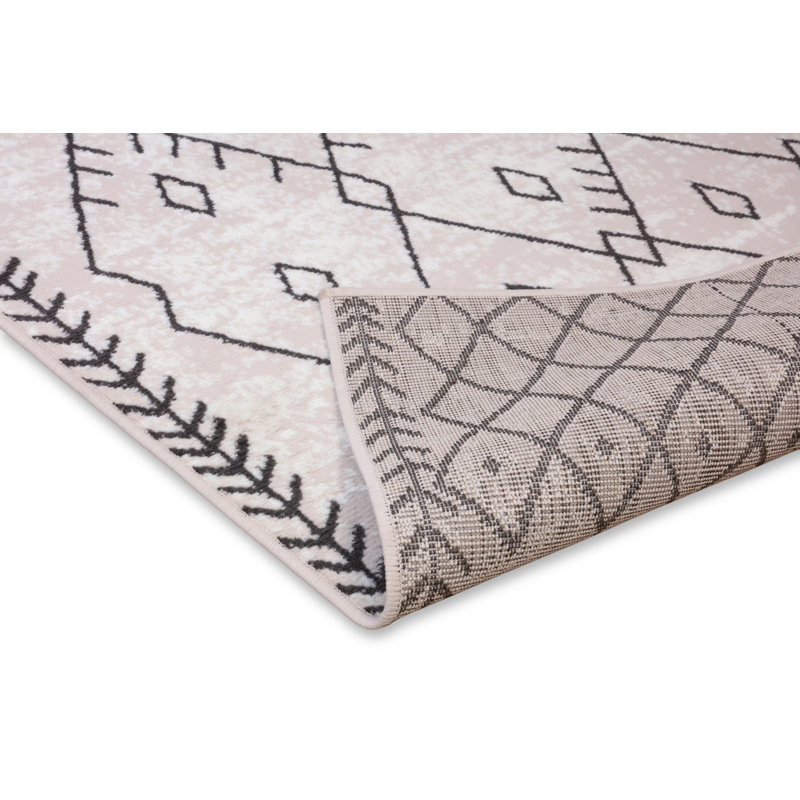 Tapis pêche / noir Shivangi, Tapis de couloir 2 pi x 8 pi
