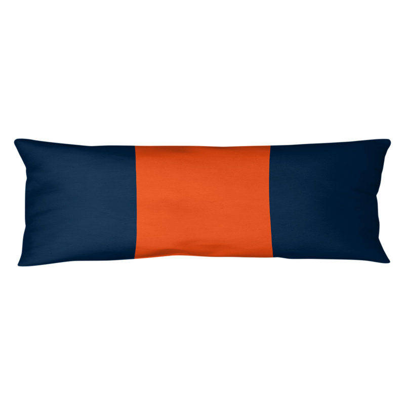 Oreiller de corps en polyester / polyester Arizona Football Stripes, NFL, Bleu marine et orange
