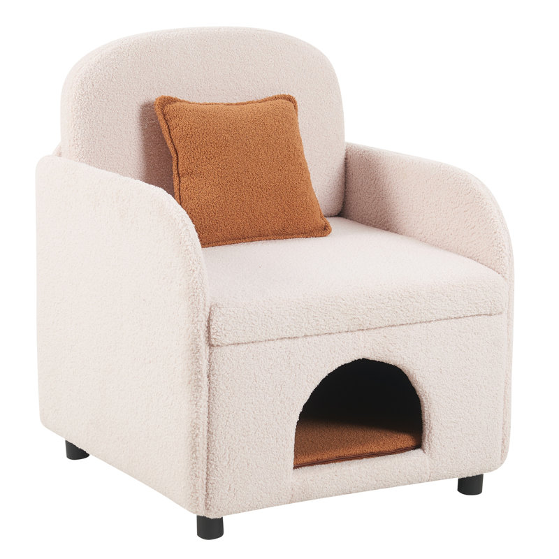 Fauteuil de loisir rembourré en tissu Sherpa