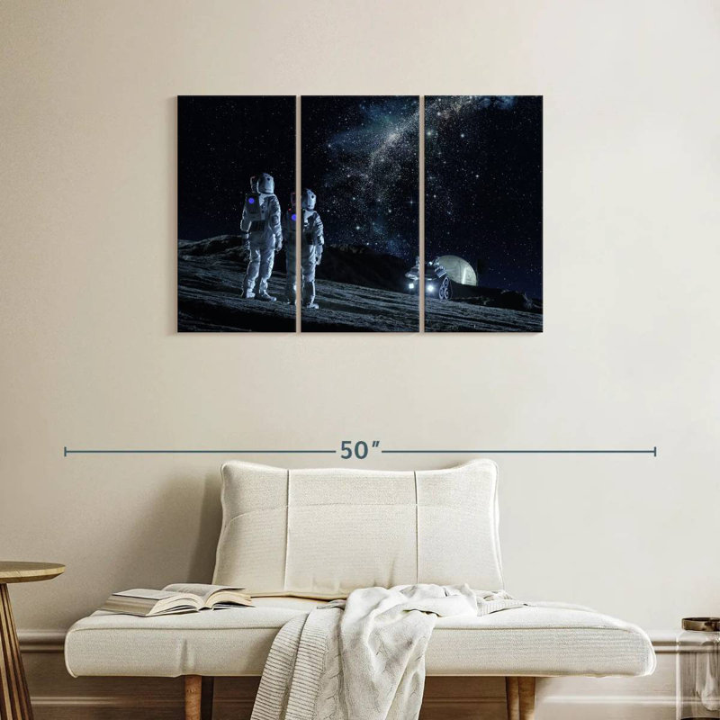 Oberle Lunar Base Astronauts, 24" H x 38" W
