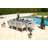 Milan 8 - Person Patio Dining Set Rectangular Table with Cushions Included