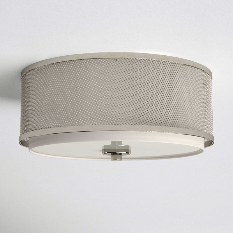 Penn 3 -Light 14.75" Flush Mount in Brushed Nickel, Brushed Nickel