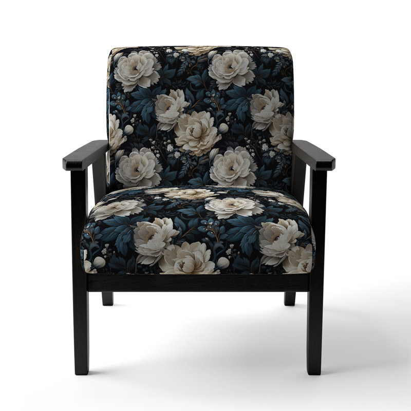 Motif de fleurs Royal White and Black