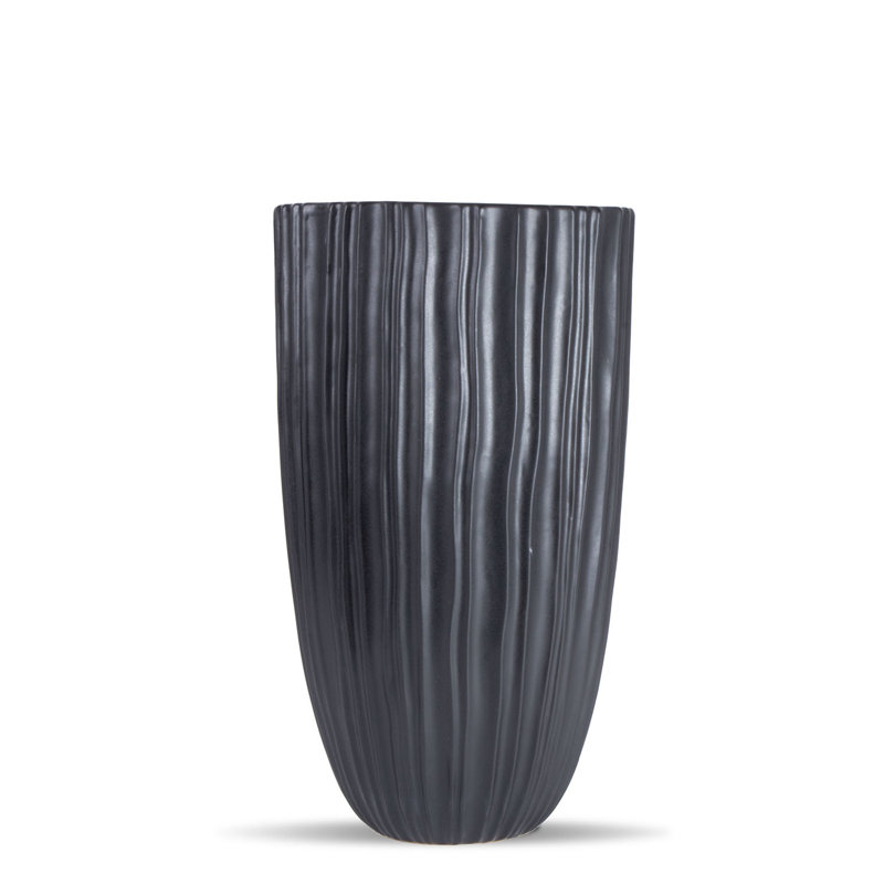 Jamella Ceramic Jar, Black