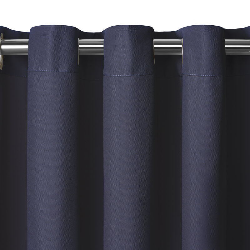 Kenefic Room Darkening Indoor Outdoor Curtain Panel, 52" W x 95" L, Blue