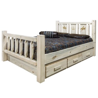 Tustin Solid Wood Low Profile Storage Platform Bed -  Loon Peak®, 24DFEAC3EEF5428EBD8C39A3F3BC36AE