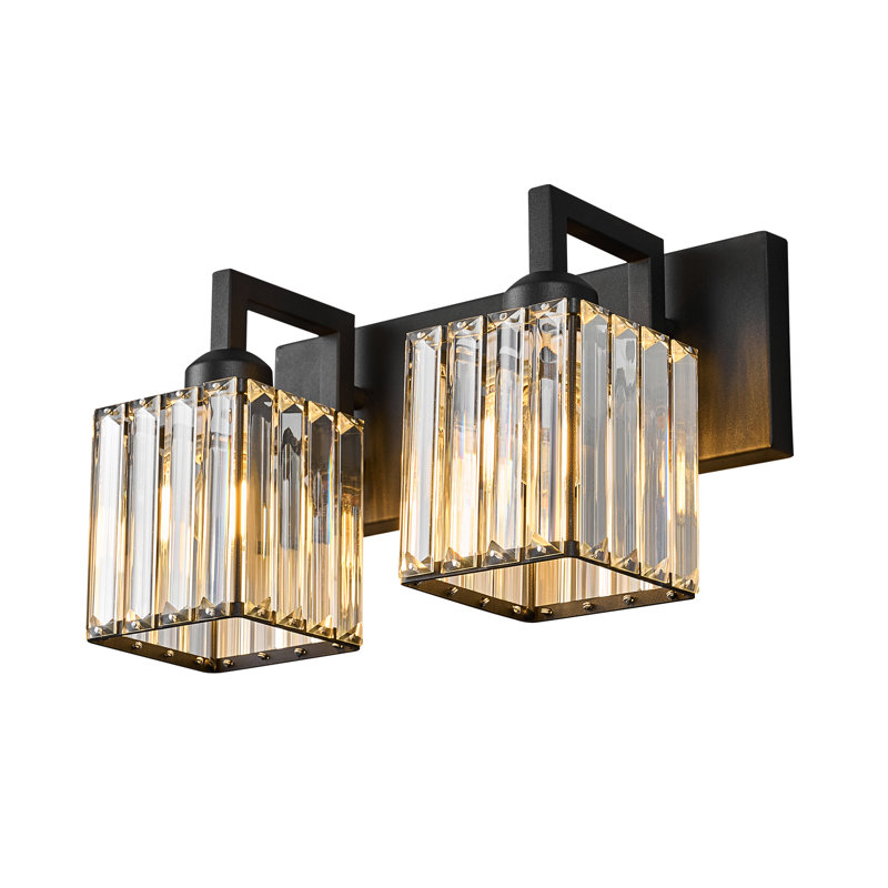 Kyneisha Vanity Light, Black, 2 Lights