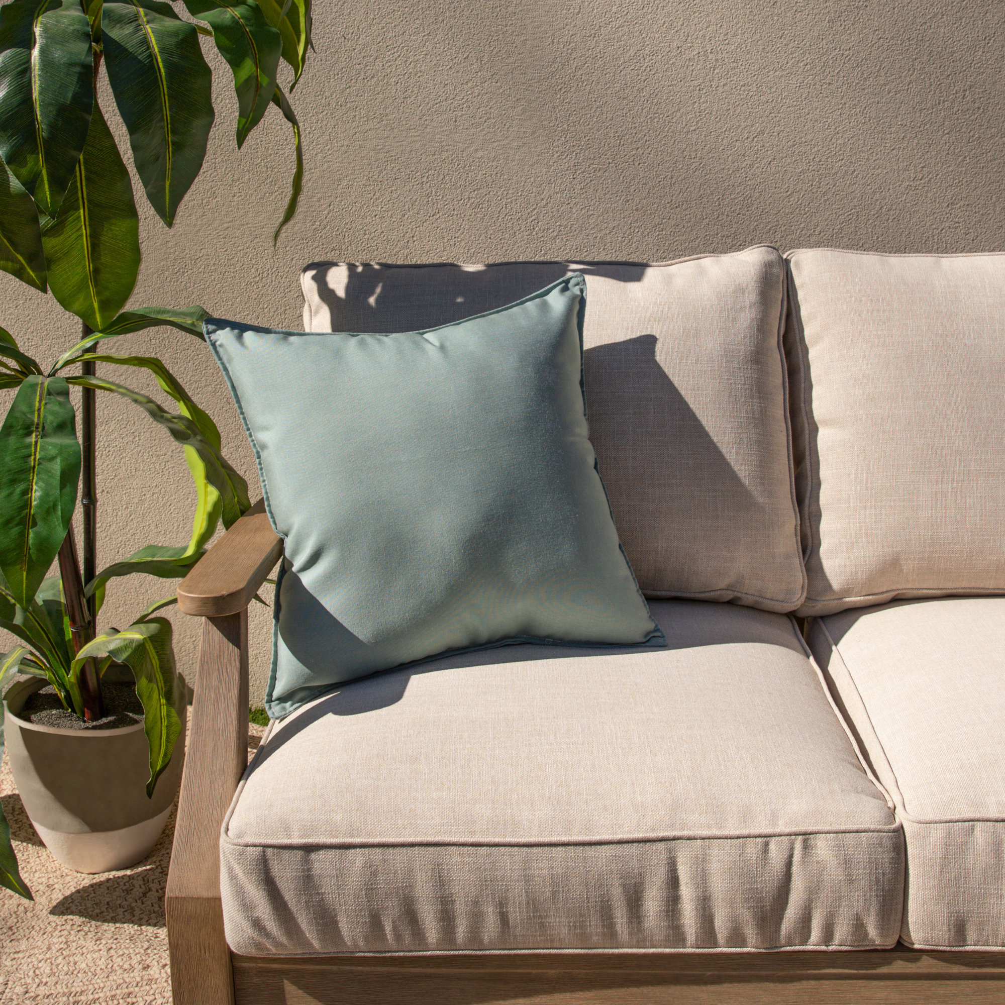 Everley Sunbrella Pillow Cover & Insert, Spa