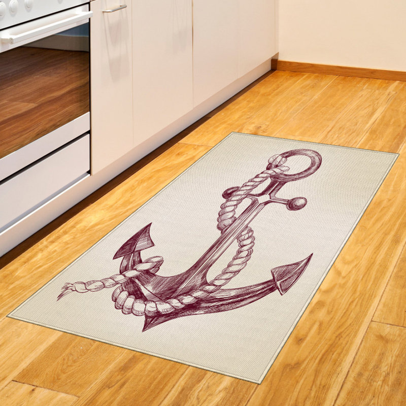 Anchor High Density Long Fiber Poly Threads Decorative Area Rug Carpet, Rectangle 2'7" x 5'