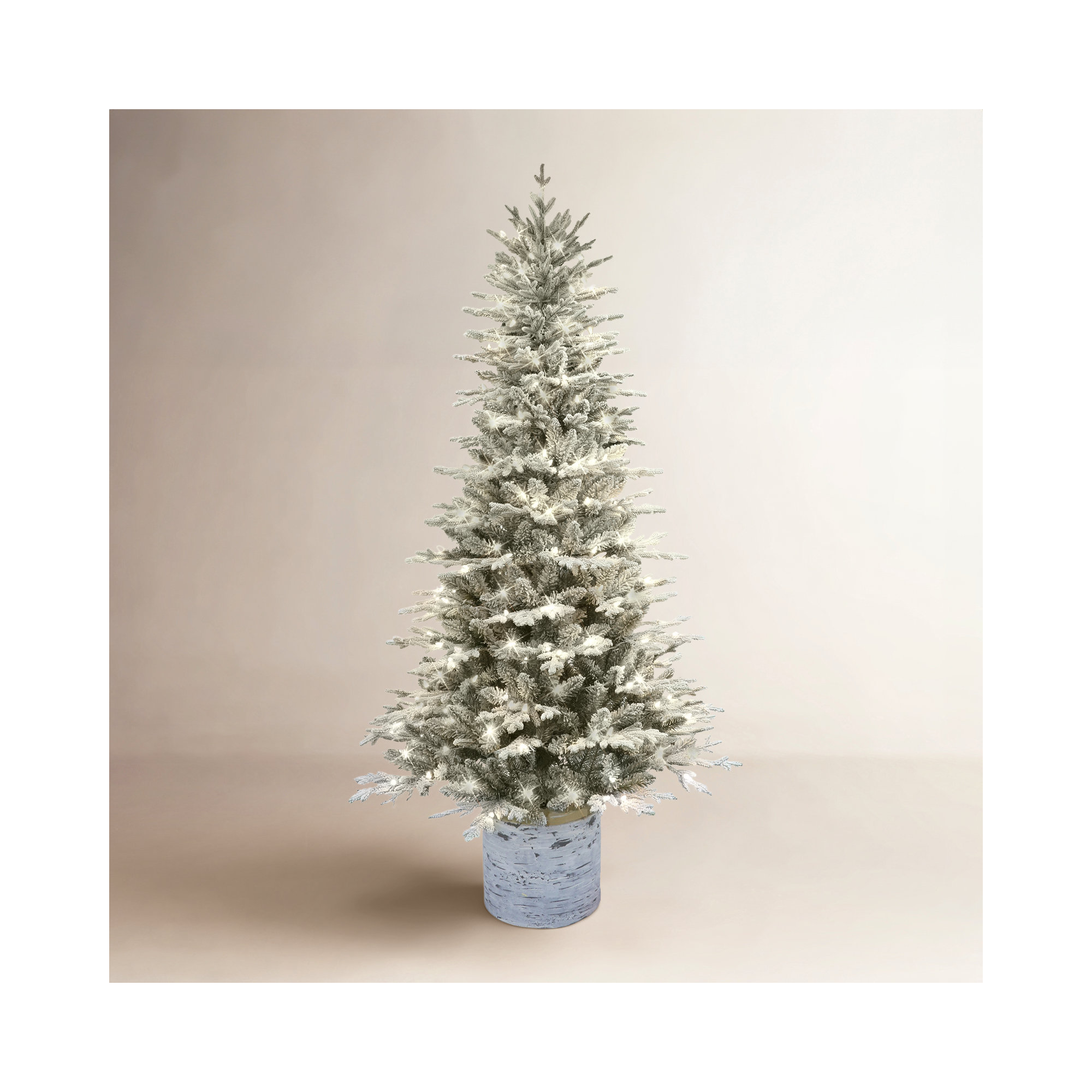 72' Lighted Artificial Pine Christmas Tree