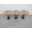 Table d'appoint Vintage American Country, panneau de fibres à densité moyenne avec finition rustique et pieds en métal