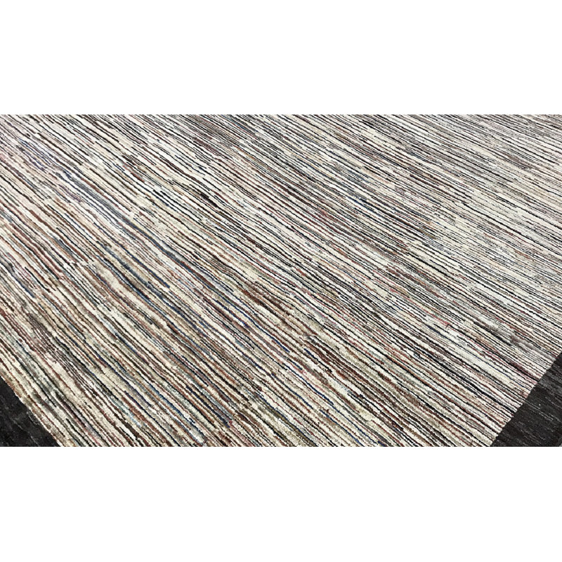 Tapis brun de haute qualité noué à la main