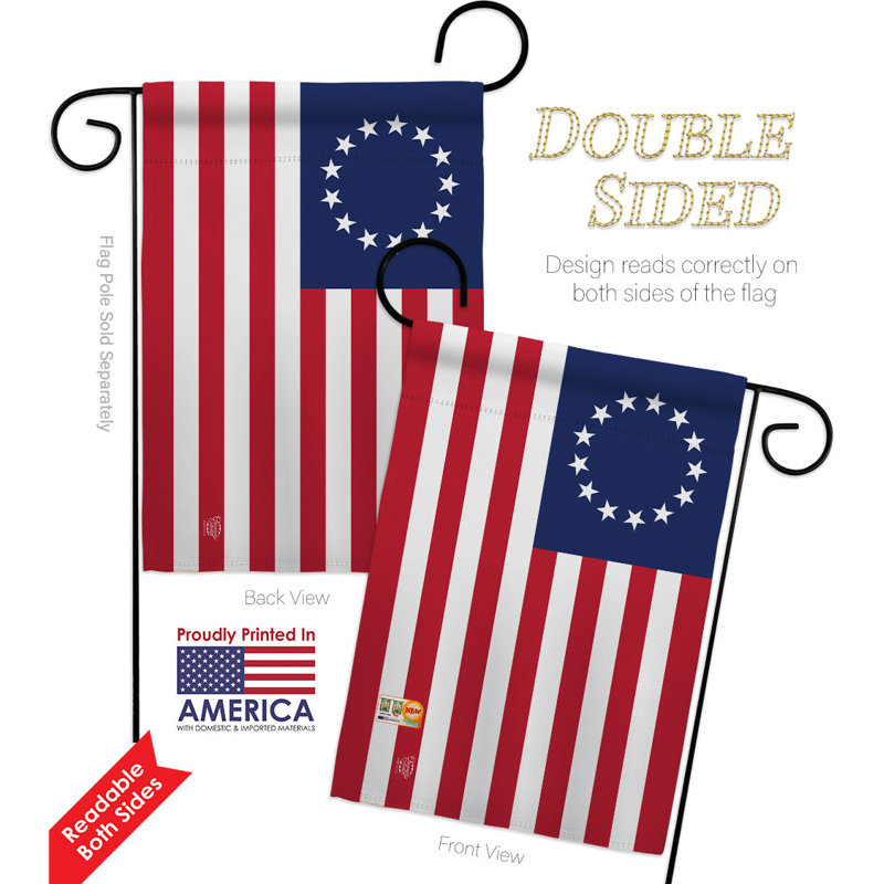 Double Sided 18.5'' H x 13'' W Polyester Flag Set