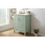 Meuble-lavabo 24 po avec lavabo, une armoire avec porte à fermeture douce, 3 tiroirs à fermeture douce, poignées en métal rétro