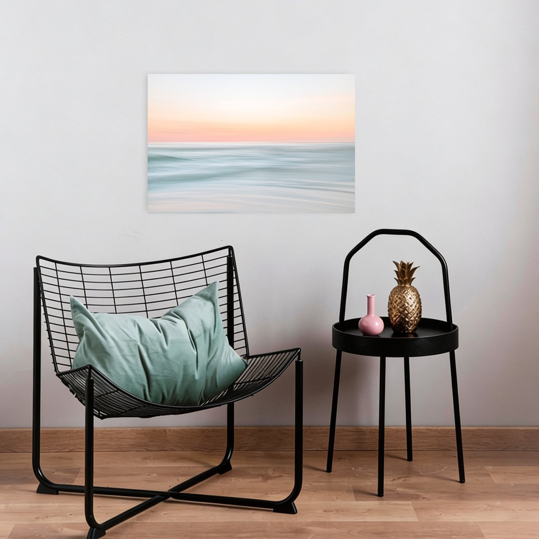 Dreamy Pastel Seascape Abstract Dreamy Minimalist Ocean Seascape Wall Art Print