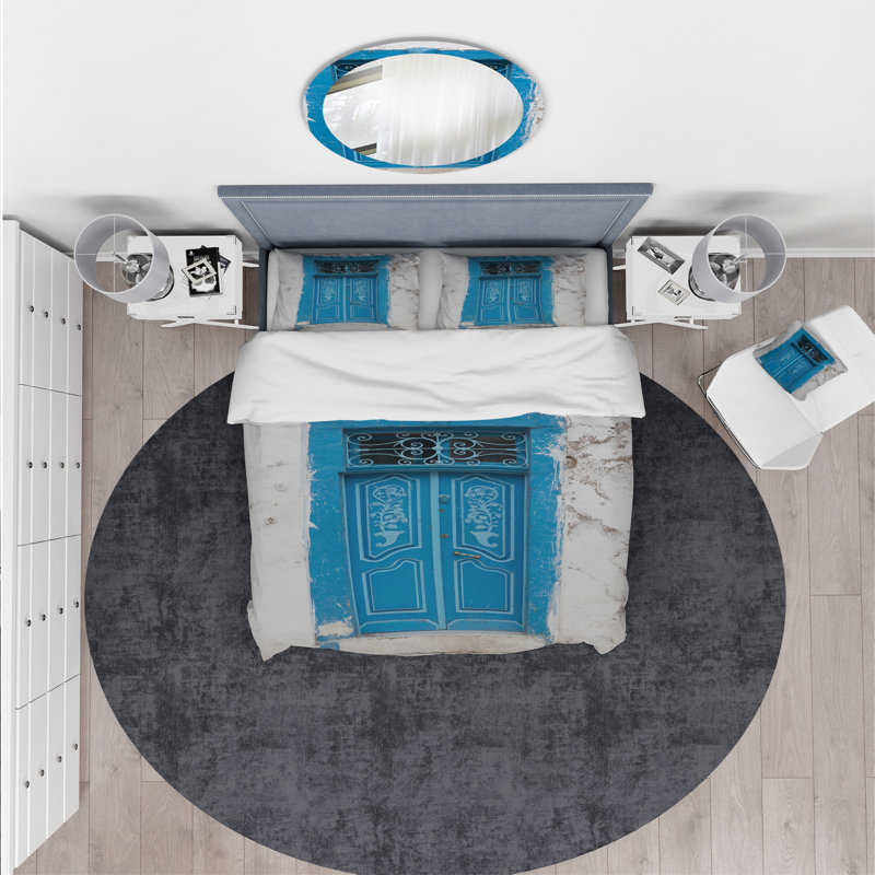 Ensemble de housse de couette Designart Door in Tunesia, Housse de couette très grand + 2 taies décoratives
