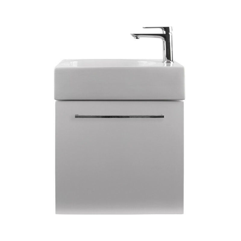 Flou Single Hole Bathroom Faucet with Drain Assembly, Polished Chrome