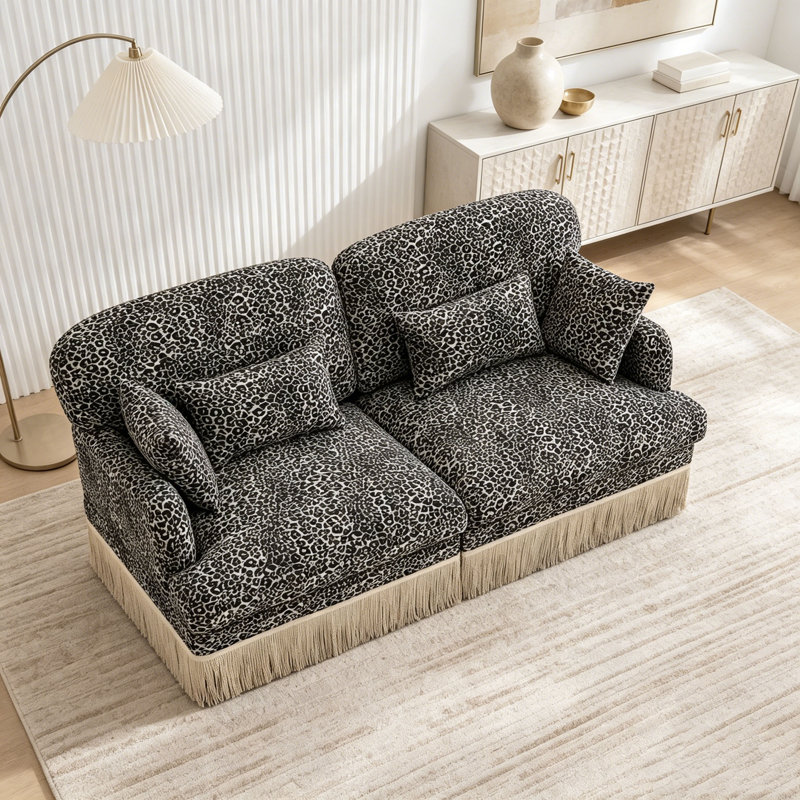 Canapé Comfy Chenille Leopard, khaki+2seat
