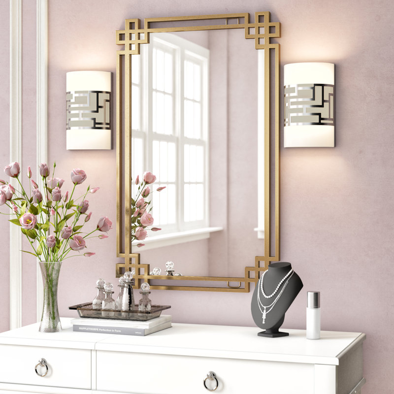 Belara Metal Rectangle Wall Mirror
