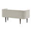 Banc d'appoint en velours crème, pieds en bois massif, banc à couper le souffle Home Velvet