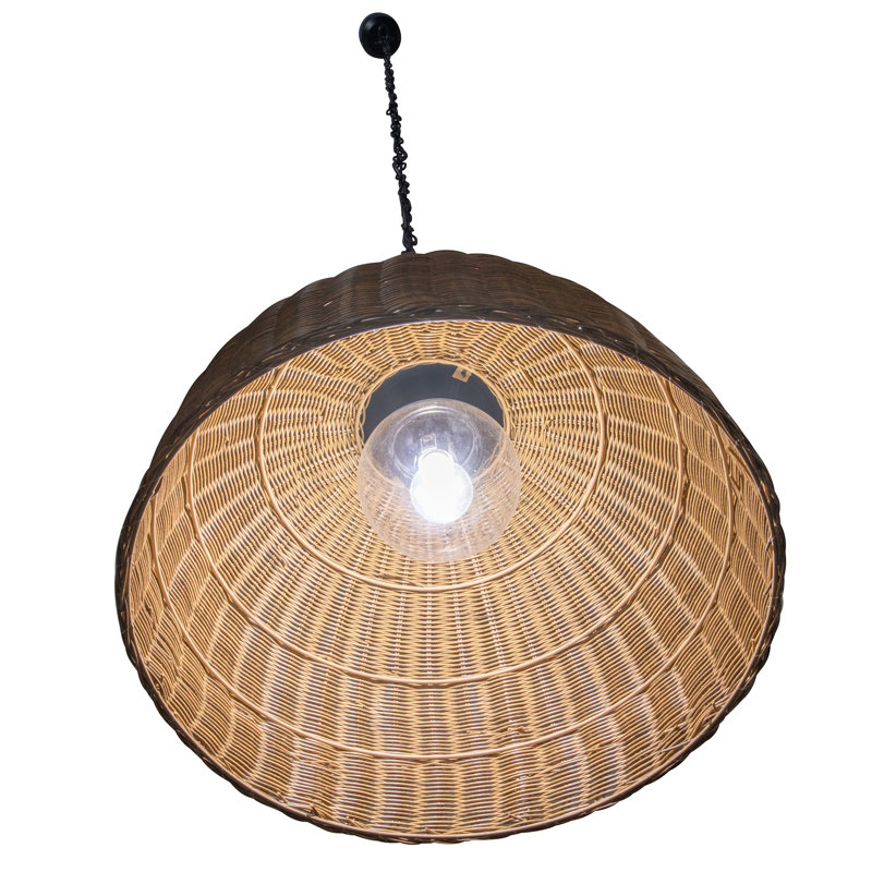 Luminaire suspendu pour l'extérieur, Noir mat/brun