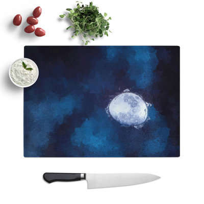 Tempered Glass Shadow Moon Chopping Board
