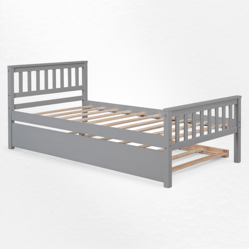 Boca Slat Bed, Gray
