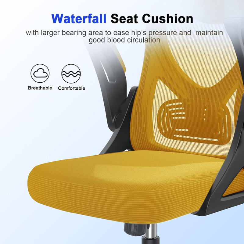 Ergonomic Office Chair, Computer Chair, Mesh Chair, Yellow