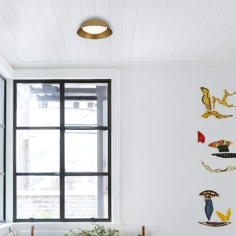 Plafonnier encastré à DEL Pez, intérieur / extérieur à indice d'humidité, sélectionnable 5-CCT, à intensité variable, Laiton