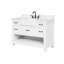 Ensemble de meuble-lavabo simple 48 po avec comptoir en pierre naturelle de Carrare, lavabo et dosseret Dilkhush, blanc tourterelle, pré-assemblé-1164073066-1164073067