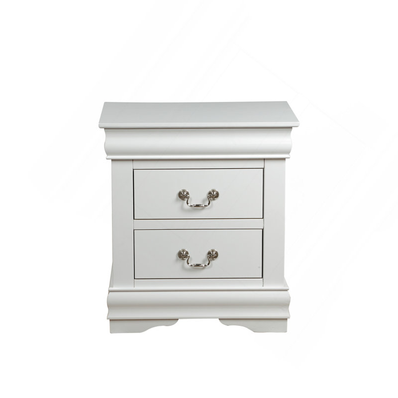 White Finish Nightstand, White