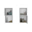Armoire à pharmacie murale avec rangement ouvert et fermé 2 pièces Haili-1884154425