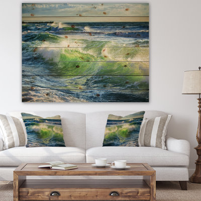 " Sunrise And Shining Waves In Ocean "