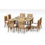 6 Seats 7 Pcs Grade-A Teak Wood Dining Set: 60" Square Rectangle Butterfly Table And 6 Giva Armless Chairs #11GV1400-1256445650
