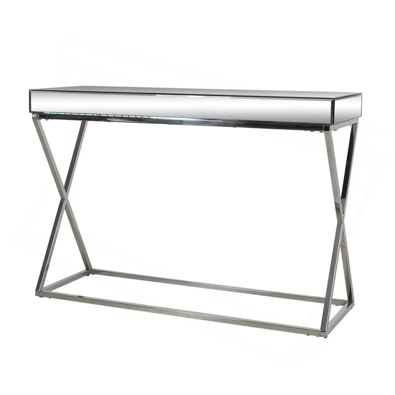 Silver Steel Console Table
