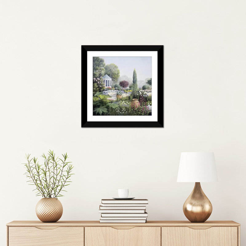 « paradise i », reproduction sur toile, H 18 po x l 18 po x P 1,5 po, Pas de tapis, Toile encadrée noire