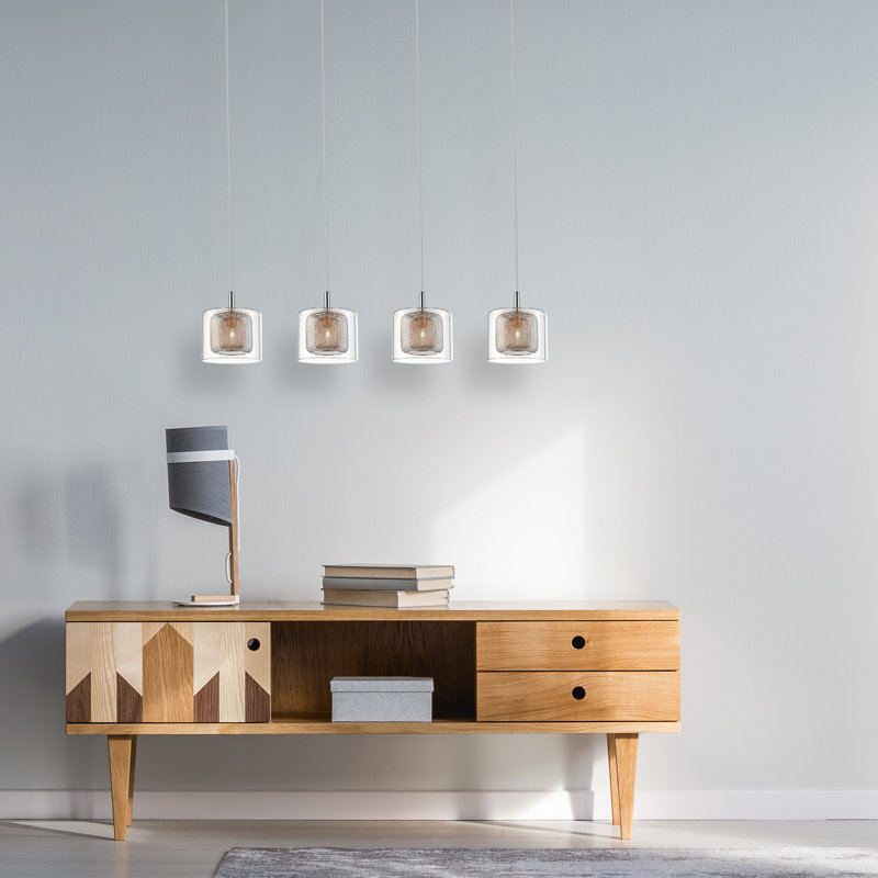 Kettering 4 - Light Glass/Metal Kitchen Island Pendant