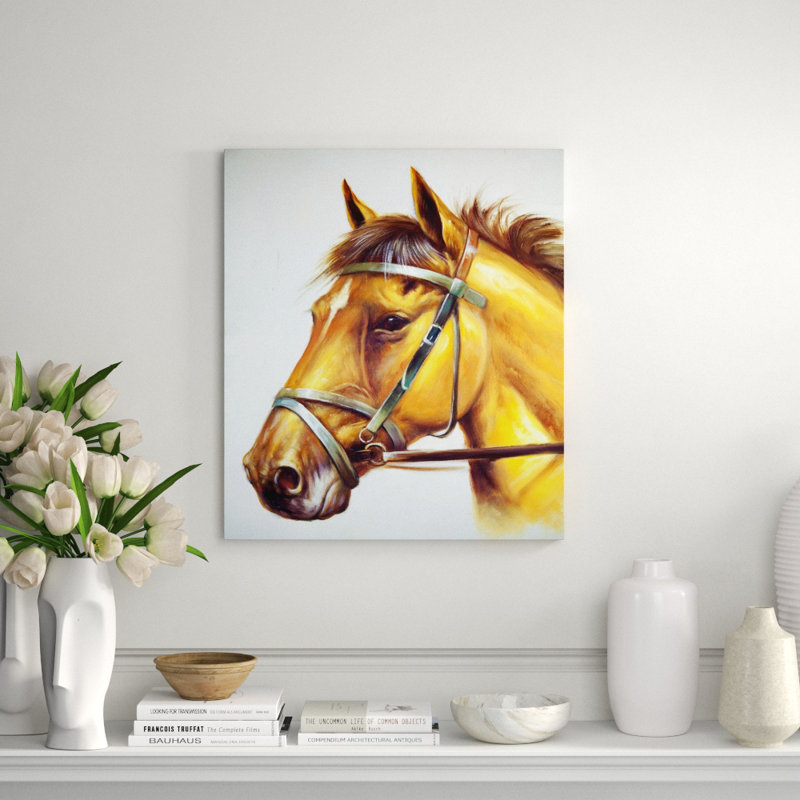 Stallion In A Saddle Print
