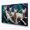 Cats Peterbald, art mural sur toile grise