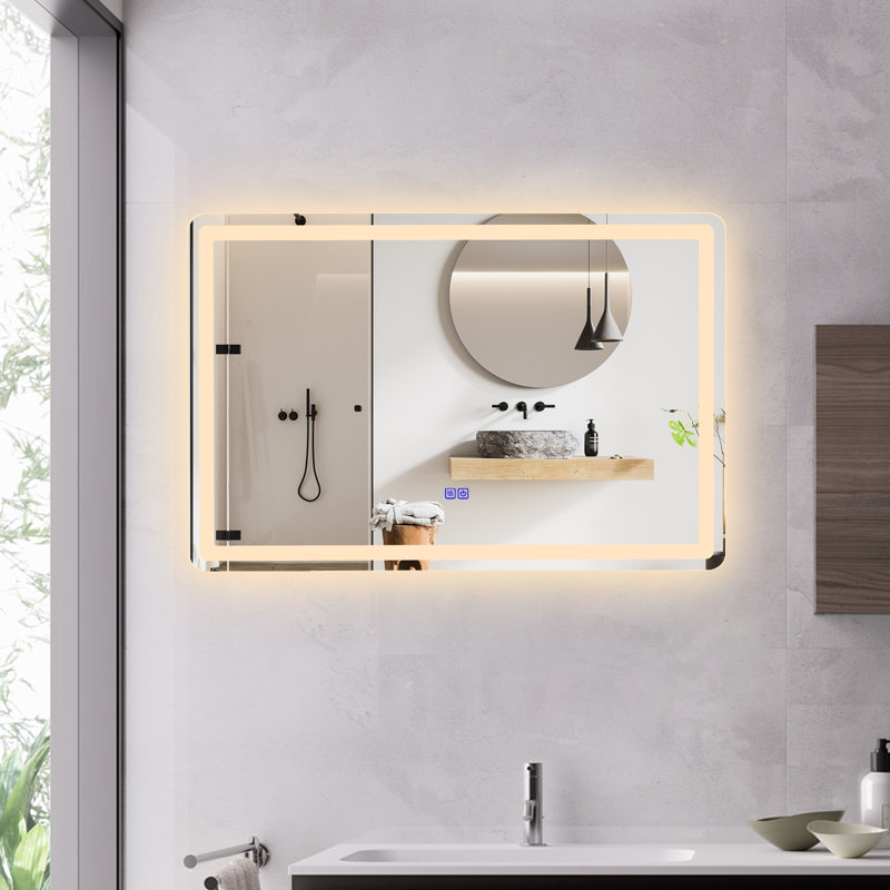 Miroir de salle de bain Monterey, Jaune, 24 po x 36 po 