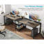 Bureau d'ordinateur double Z 90,55 po Zina-515409399