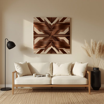 Op Art 79 Brown Metal Wall Art